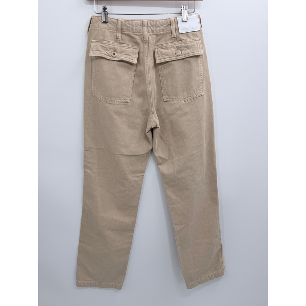Denim‎ Forum The '90s Utility Hi-Rise Loose Pants Women 26 Beige Tan Carpenter - Picture 10 of 11